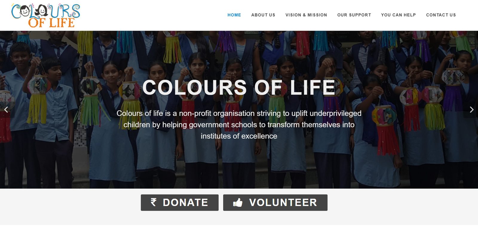 Colours of Life — Non-Profit Organisation Website